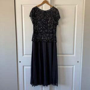 Pisarro Nights Midnight Blue Embellished Dress